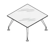 Стол для переговоров, ножки крашенные 156421. Фото 1