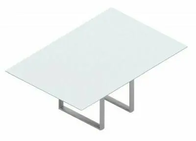 Стол для совещаний, стеклянная столешница CARRE OC180V. Фото 1