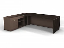 Стол на опорной тумбе без накладных фасадов левый SN13.2519L. Фото 1