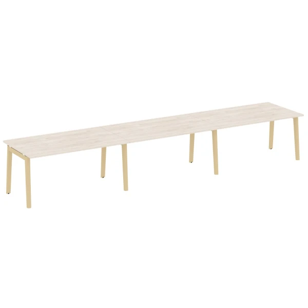 Стол переговорный (3 столешницы, опоры - массив дерева) OW.PRG-3.4. Фото 1