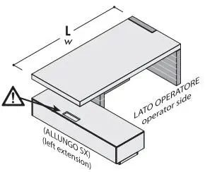 Стол руководителя левый (с тумбой и закрытой фронтальной панелью) 159927. Фото 1