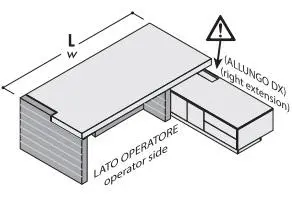 Стол руководителя правый (с тумбой и открытой фронтальной панелью) 159956. Фото 1