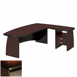 Стол руководителя ПК-МСП-СТ220Х190П/ПТ/Д. Фото 1