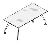 Стол, столешница белое стекло, ножки хромированные 156427. Фото 1