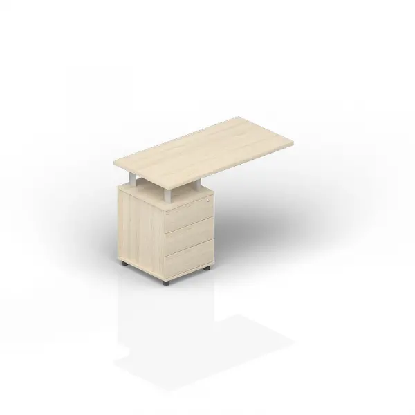 Тумба приставная (3 ящика, без ручек) UDP31260. Фото 1