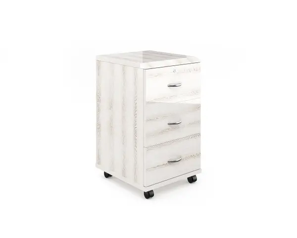 Тумба выкатная 3 ящика с центральным замком КН-3.0 лак. Фото 1